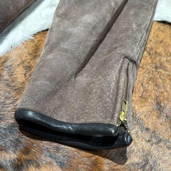 VINTAGE MAGGIE LAWRENCE LEATHER SHEARLING BIKER JACKET SIZE PETITE SMALL - Picture 3 of 14